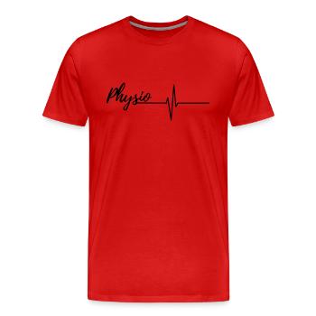 Physiothérapie - T-shirt bio Premium Homme - rouge - Devant - Damien (186cm)