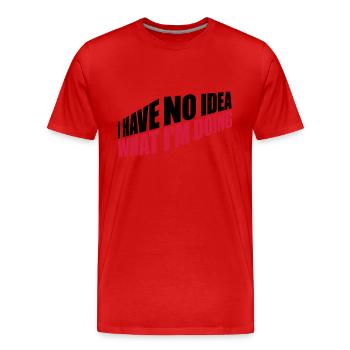 Aucune idée - T-shirt bio Premium Homme - rouge - Devant - Damien (186cm)