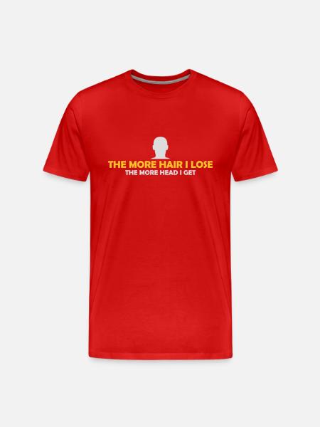 I get more head - Men's Premium Organic T-Shirt - red