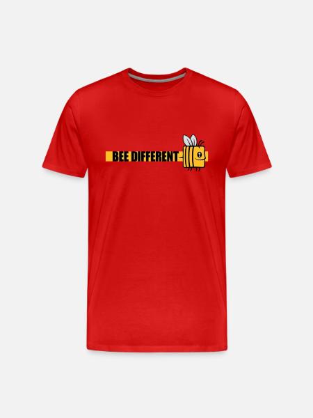 bee citation différente - T-shirt bio Premium Homme - rouge