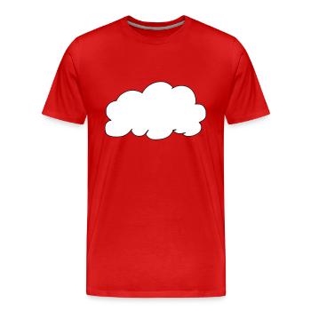 Weather Cloud Clouds Rain Sky Vector 18 - Men's Premium Organic T-Shirt - red - Front - Damien (186cm)