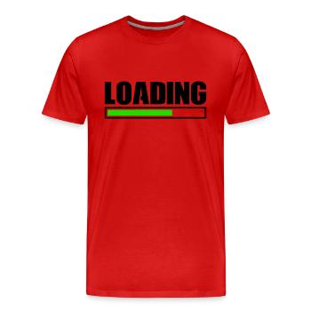 Loading - Men's Premium Organic T-Shirt - red - Front - Damien (186cm)
