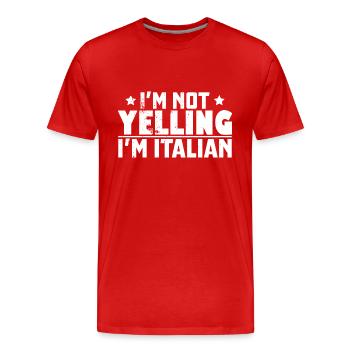 Italie Italiens Rome Voyage Vacances Rome Naples - T-shirt bio Premium Homme - rouge - Devant - Damien (186cm)