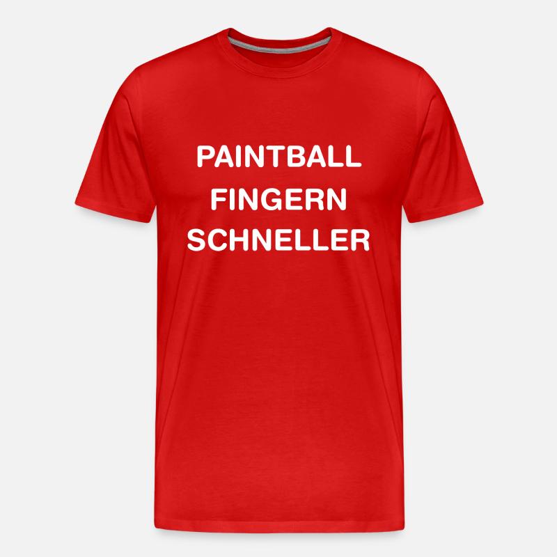 Paintball Airsoft - Männer Premium Bio T-Shirt - Rot
