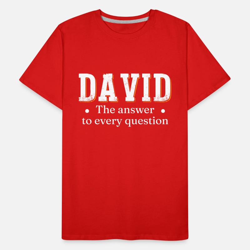 David The Answer To Every Question Men's Premium Organic T-Shirt