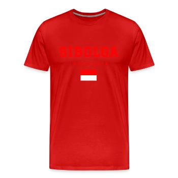 Sibolga Indonesien - Männer Premium Bio T-Shirt - Rot - Vorne - Damien (186cm)