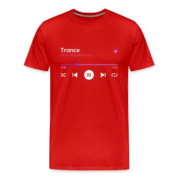 Trance - Männer Premium Bio T-Shirt - Rot - Vorne - Damien (186cm)