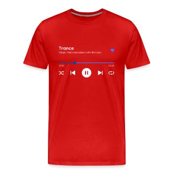 Trance - Männer Premium Bio T-Shirt - Rot - Vorne - Damien (186cm)