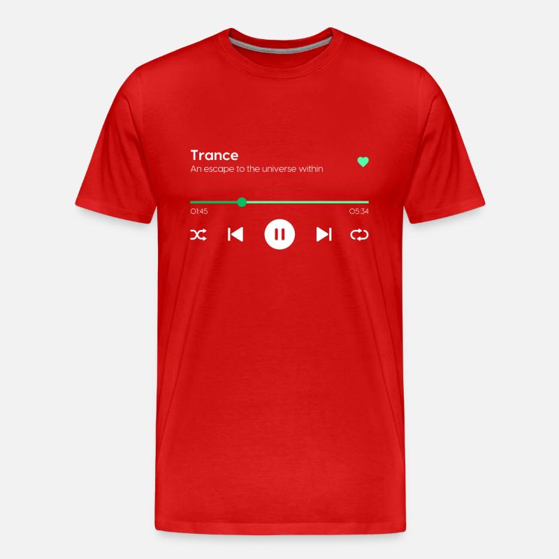 Trance - Männer Premium Bio T-Shirt - Rot