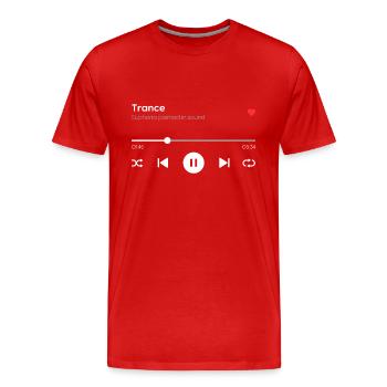 Trance - Men's Premium Organic T-Shirt - red - Front - Damien (186cm)