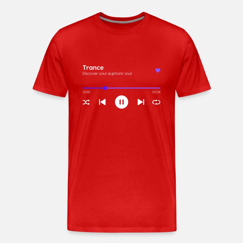 Trance - Männer Premium Bio T-Shirt - Rot