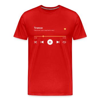 Trance - Männer Premium Bio T-Shirt - Rot - Vorne - Damien (186cm)