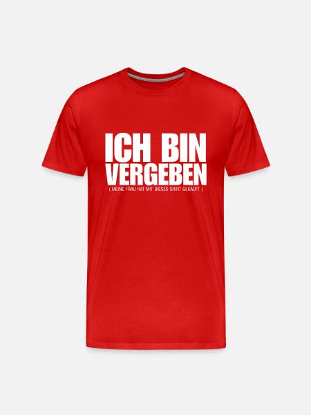 Vergeben - Männer Premium Bio T-Shirt - Rot