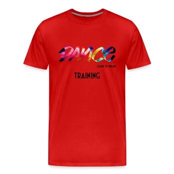 Dance Learn to Dream Training - Männer Premium Bio T-Shirt - Rot - Vorne - Damien (186cm)