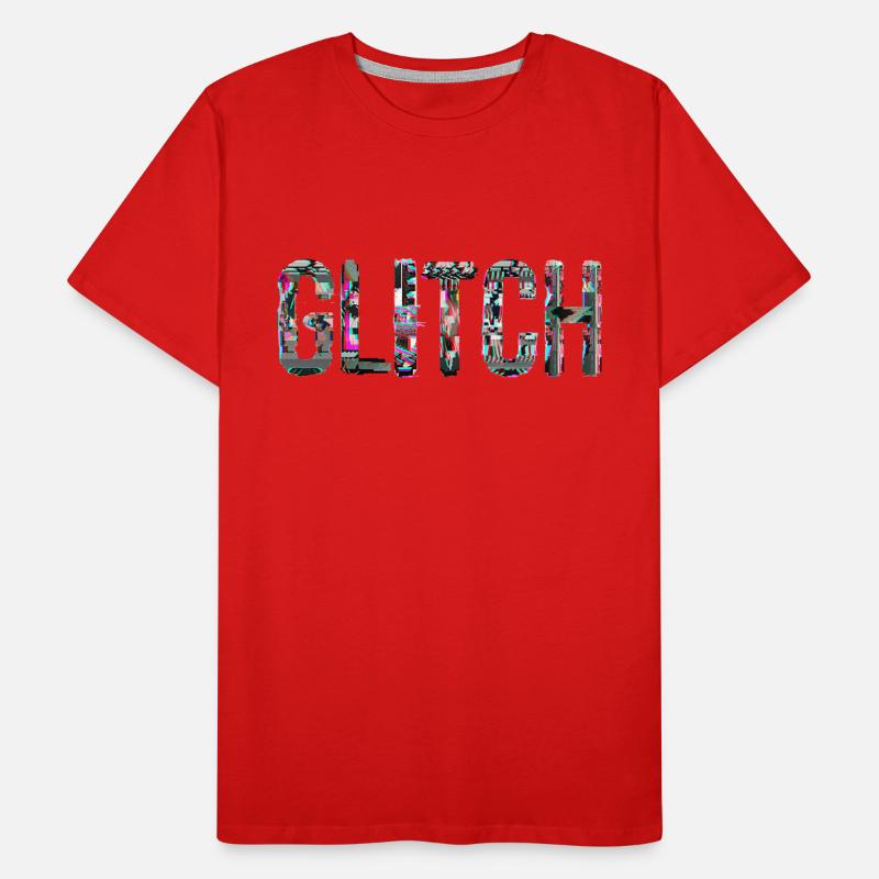 Glitch Computer PC Electronics Gaming Media Art Men's Premium Organic T-Shirt