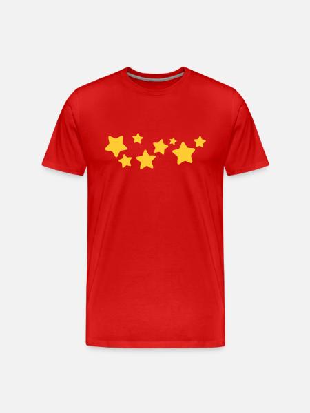 Stars - Men's Premium Organic T-Shirt - red