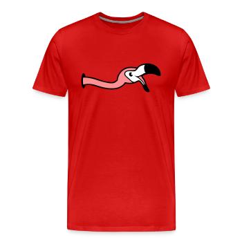 loch wand lachen mund auf essen trinken beugen unt - Männer Premium Bio T-Shirt - Rot - Vorne - Damien (186cm)