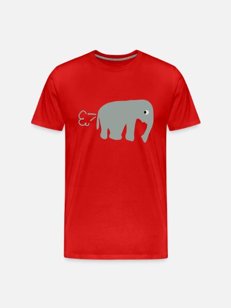 elephant_fart - Men's Premium Organic T-Shirt - red