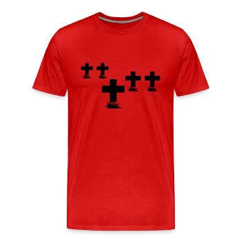 rip_1_f1 - Men's Premium Organic T-Shirt - red - Front - Damien (186cm)
