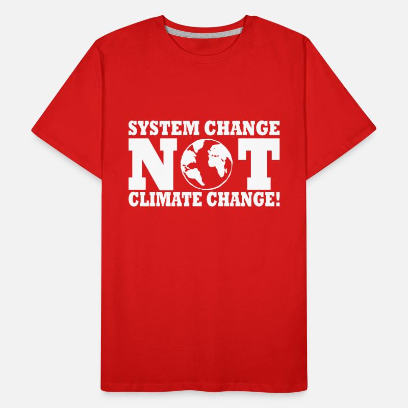 system change not climate change Männer Premium Bio T-Shirt