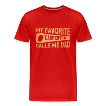 Bevorzugter Zimmermann Vater Zimmermann Vater - Männer Premium Bio T-Shirt - Rot - Vorne - Damien (186cm)