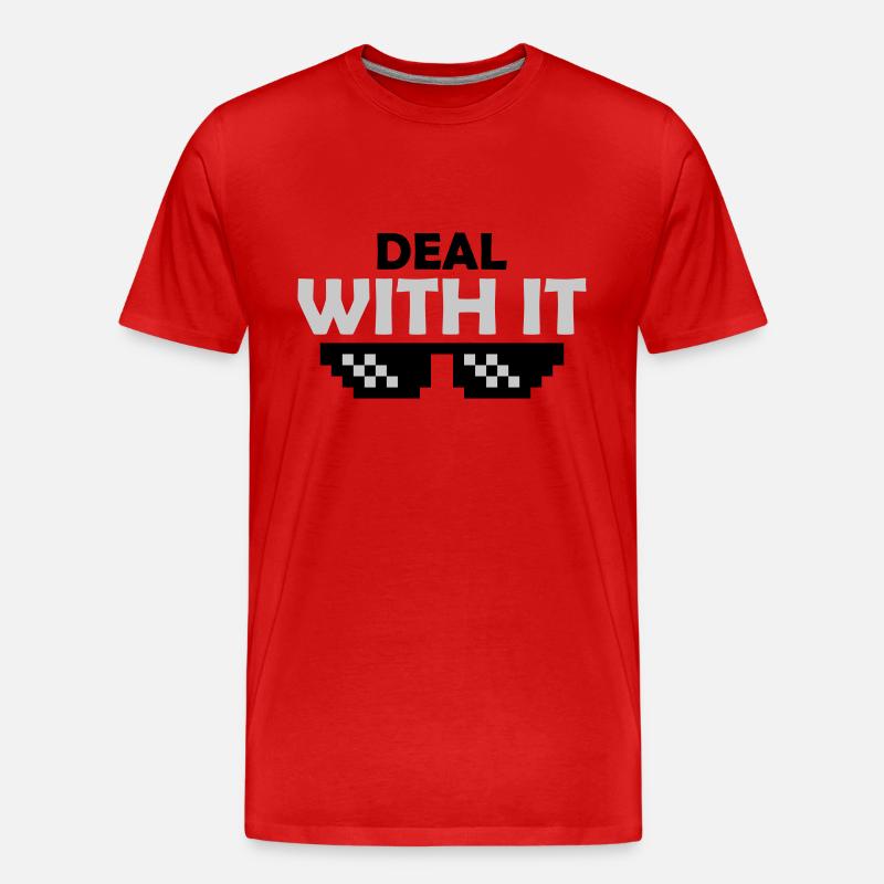 Lunettes de soleil Traitez-le - T-shirt bio Premium Homme - rouge