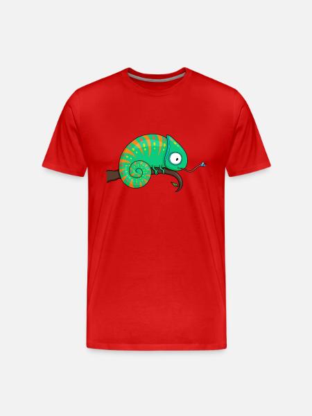 Chameleon Chamäleon - Men's Premium Organic T-Shirt - red