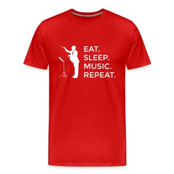 Musique Musique Dicton Faire des musiciens de musique Professeurs de musique - T-shirt bio Premium Homme - rouge - Devant - Damien (186cm)