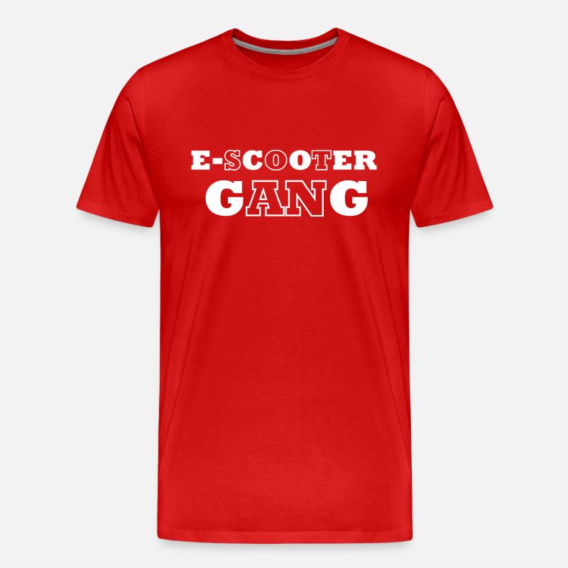 E-Scooter E-Roller Scooter - Männer Premium Bio T-Shirt - Rot