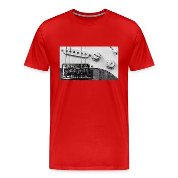 Gitarre - Männer Premium Bio T-Shirt - Rot - Vorne - Damien (186cm)