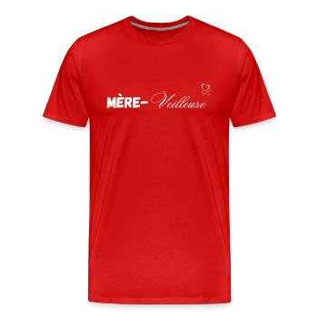 Mère veilleuse depuis 1979 - T-shirt bio Premium Homme - rouge - Devant - Damien (186cm)