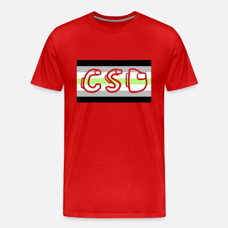 agender pride csd - Männer Premium Bio T-Shirt - Rot