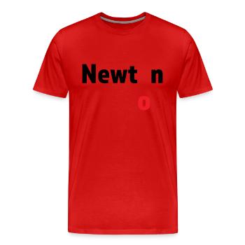 Newton - Wissenschaft - Männer Premium Bio T-Shirt - Rot - Vorne - Damien (186cm)