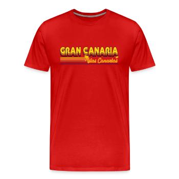 Vacances à Gran Canaria dans les îles Canaries Design - T-shirt bio Premium Homme - rouge - Devant - Damien (186cm)