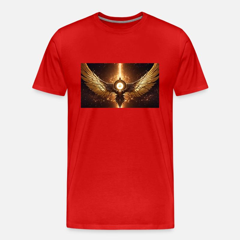 goldener Feuervogel - Männer Premium Bio T-Shirt - Rot