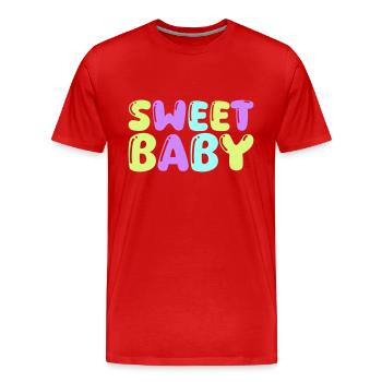 doux bébé - T-shirt bio Premium Homme - rouge - Devant - Damien (186cm)