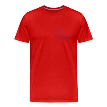 Cavalier 2 - T-shirt bio Premium Homme - rouge - Devant - Damien (186cm)