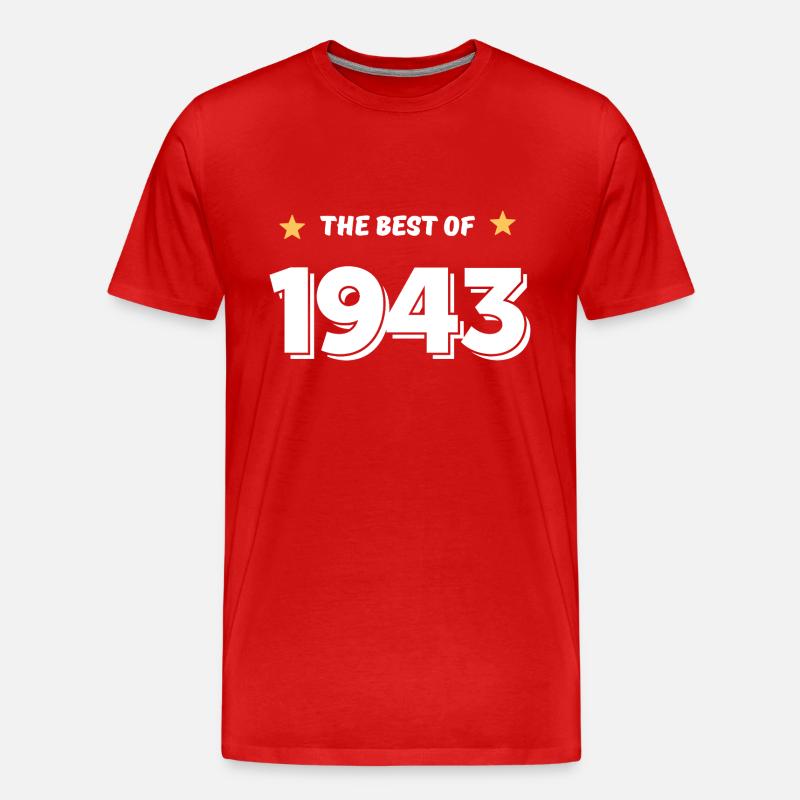 Das Beste von 1943 - Männer Premium Bio T-Shirt - Rot