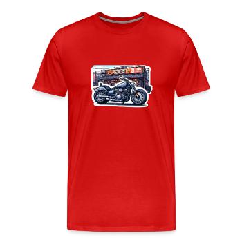 Kaido Chopper - Männer Premium Bio T-Shirt - Rot - Vorne - Damien (186cm)