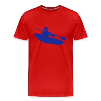 kanu - Männer Premium Bio T-Shirt - Rot - Vorne - Damien (186cm)