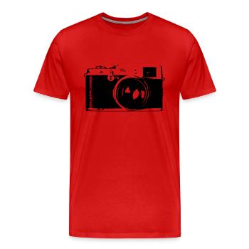 Kamera - Männer Premium Bio T-Shirt - Rot - Vorne - Damien (186cm)