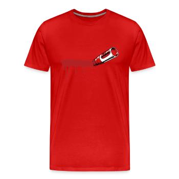 Marker Swoosh - Männer Premium Bio T-Shirt - Rot - Vorne - Damien (186cm)