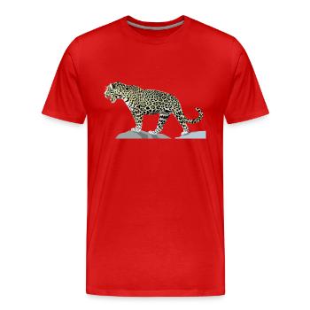 jaguar - T-shirt bio Premium Homme - rouge - Devant - Damien (186cm)