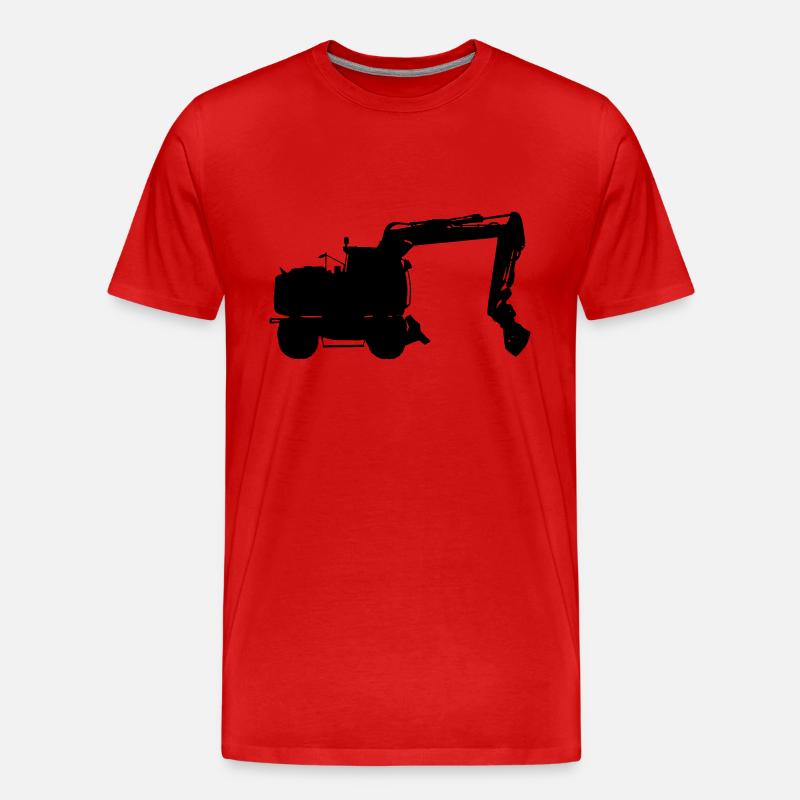Bagger - Männer Premium Bio T-Shirt - Rot