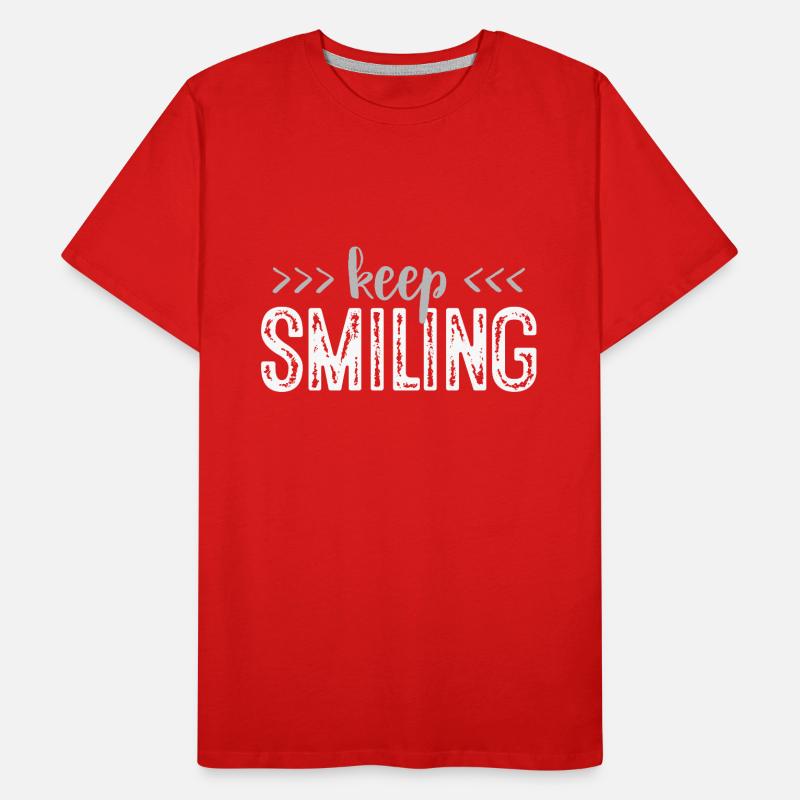 Keep smiling - Lächle weiter Männer Premium Bio T-Shirt