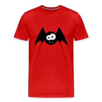 süße Tierchen-Edition: Fledermäusel - Männer Premium Bio T-Shirt - Rot - Vorne - Damien (186cm)