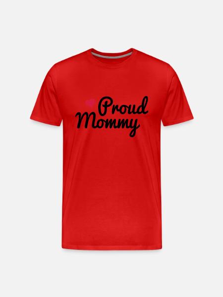 Proud Mommy - Männer Premium Bio T-Shirt - Rot