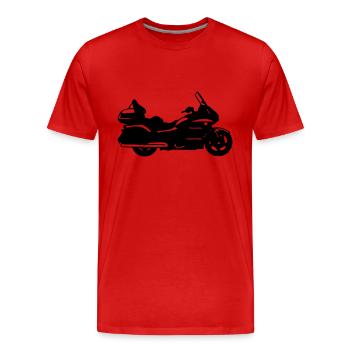 goldwing gt motorrad zeichnung - Männer Premium Bio T-Shirt - Rot - Vorne - Damien (186cm)