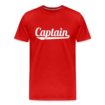 capitaine - T-shirt bio Premium Homme - rouge - Devant - Damien (186cm)