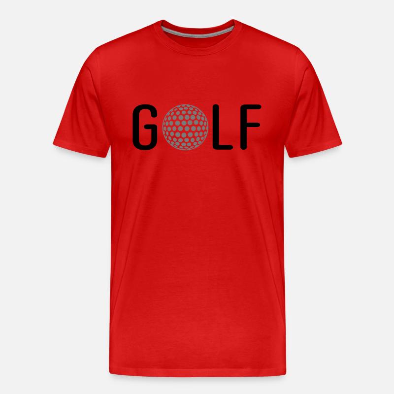 Golf - Männer Premium Bio T-Shirt - Rot